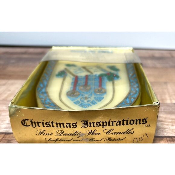 Christmas Inspirations Peace On Earth Candle By Jasco 1978 Never Used - Picture 4 of 5
